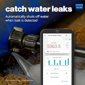Apple - てんねんすい YoLink FlowSmart NSF Water Meter, Smart Water Usage Monitor
